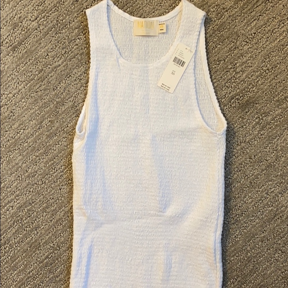 White Anthropologie tank top